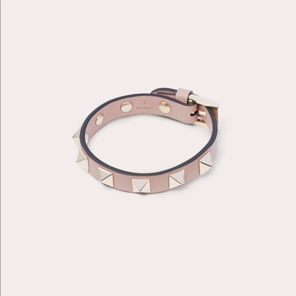 Valentino Rockstud Bracelet- Poudre Calfskin
